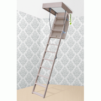 Буковая чердачная лестница Bukwood Eco mini 90x70 (280см)